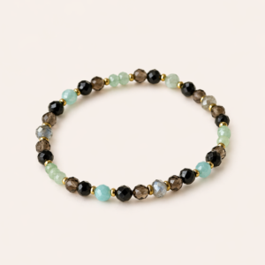 Bransoletka na gumce MIŁOŚĆ i RELACJE wersja ZIELONA