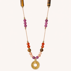 Naszyjnik na nici żywioł OGNIA