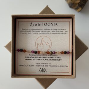 Bransoletka na nici żywioł OGNIA