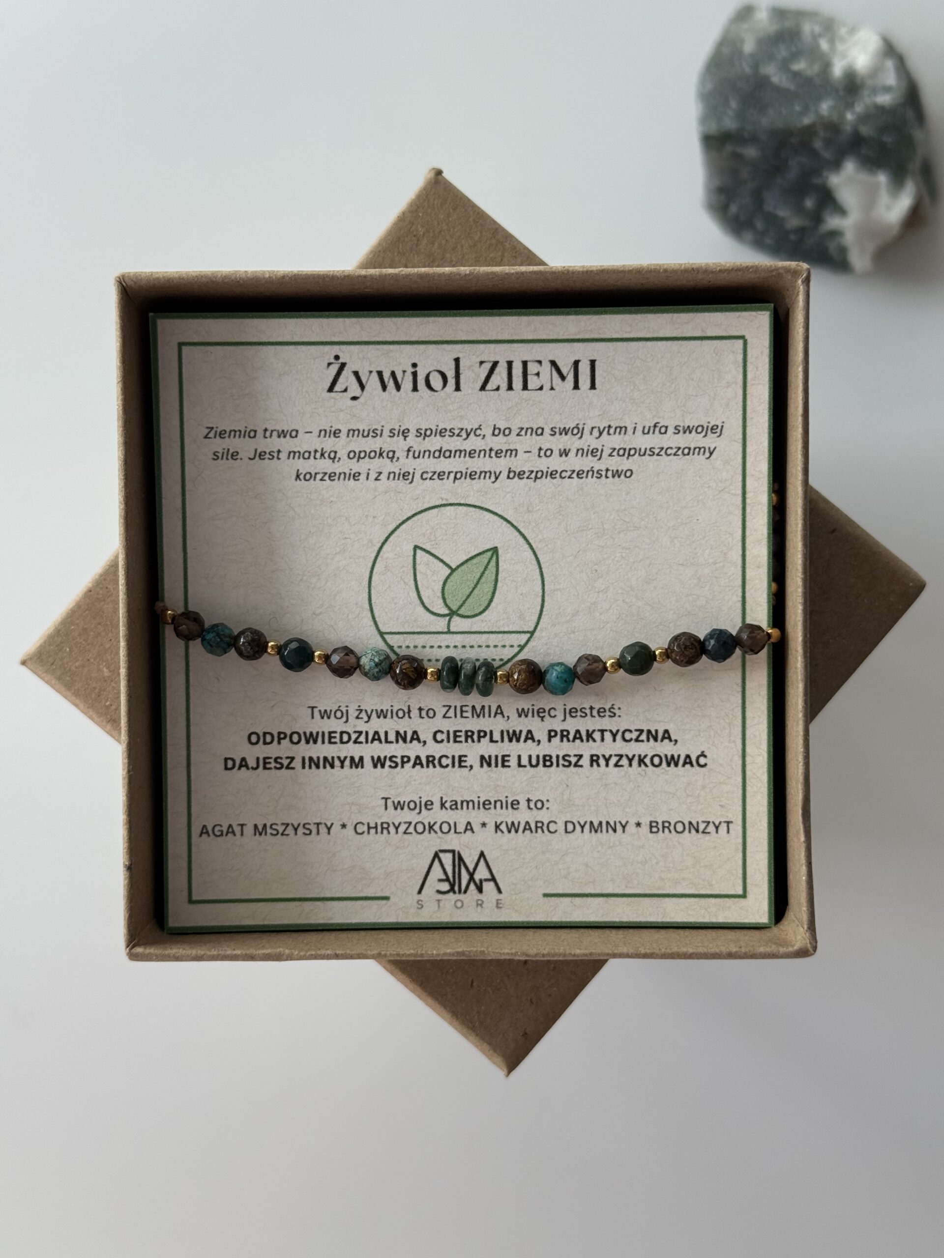 Bransoletka na nici żywioł ZIEMI