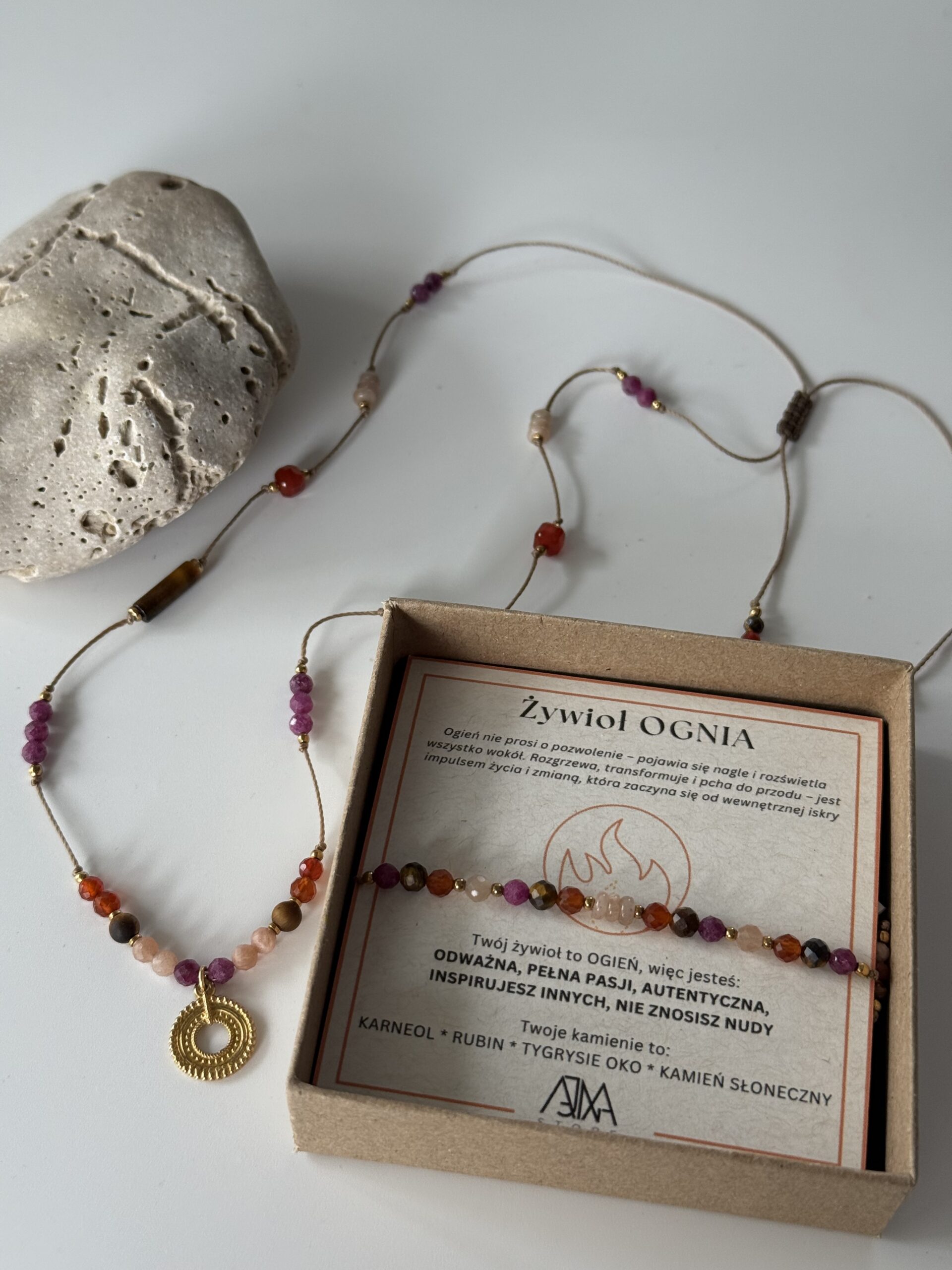 Bransoletka na nici żywioł OGNIA - obrazek 4