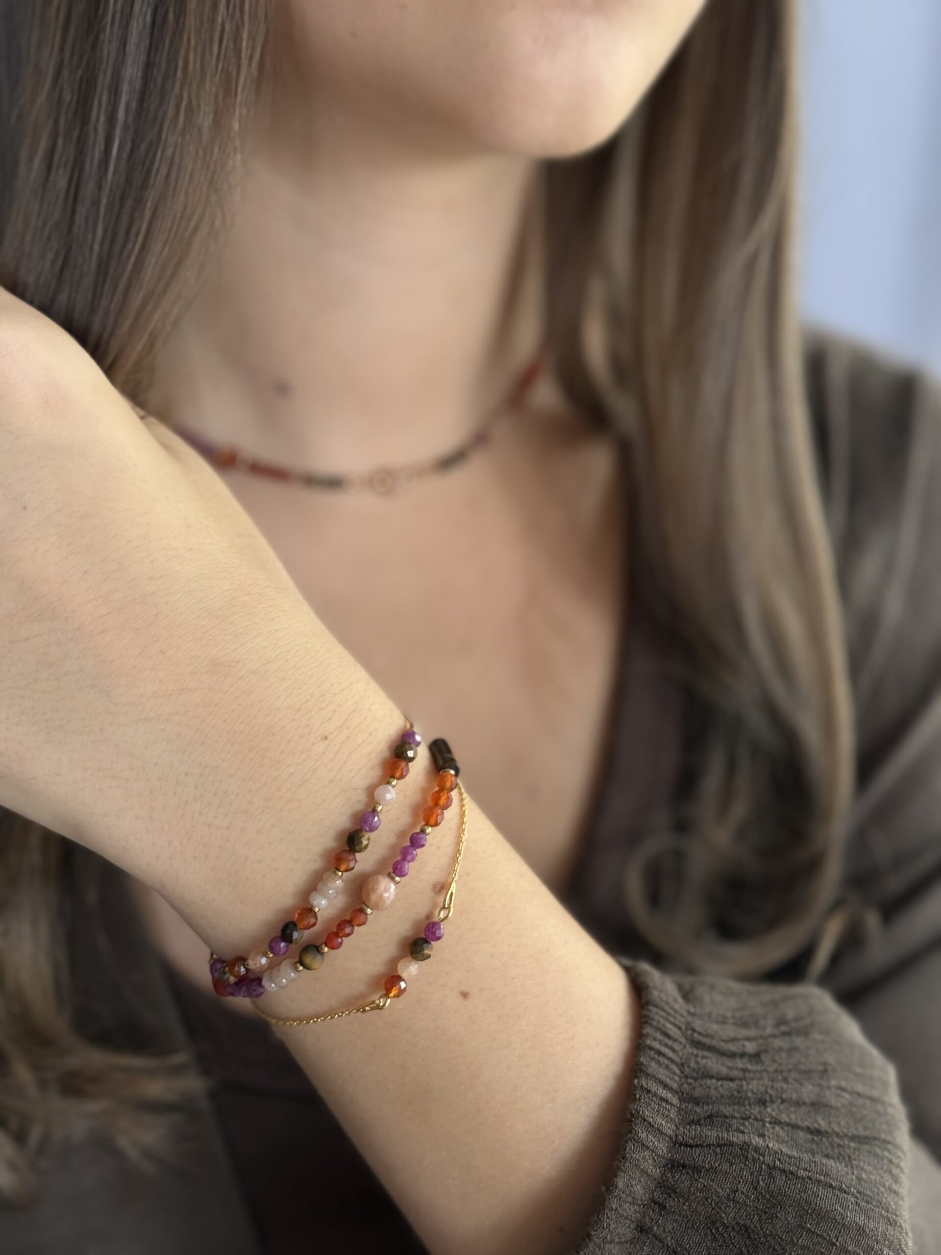 Bransoletka łańcuszek żywioł OGNIA - obrazek 2