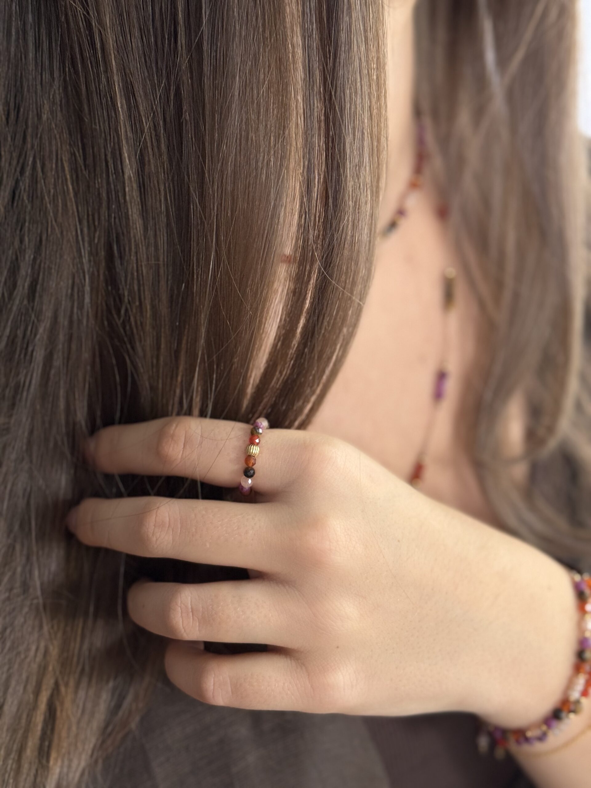 Pierścionek na gumce żywioł OGNIA - obrazek 3