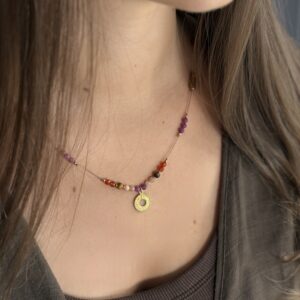 Naszyjnik na nici żywioł OGNIA