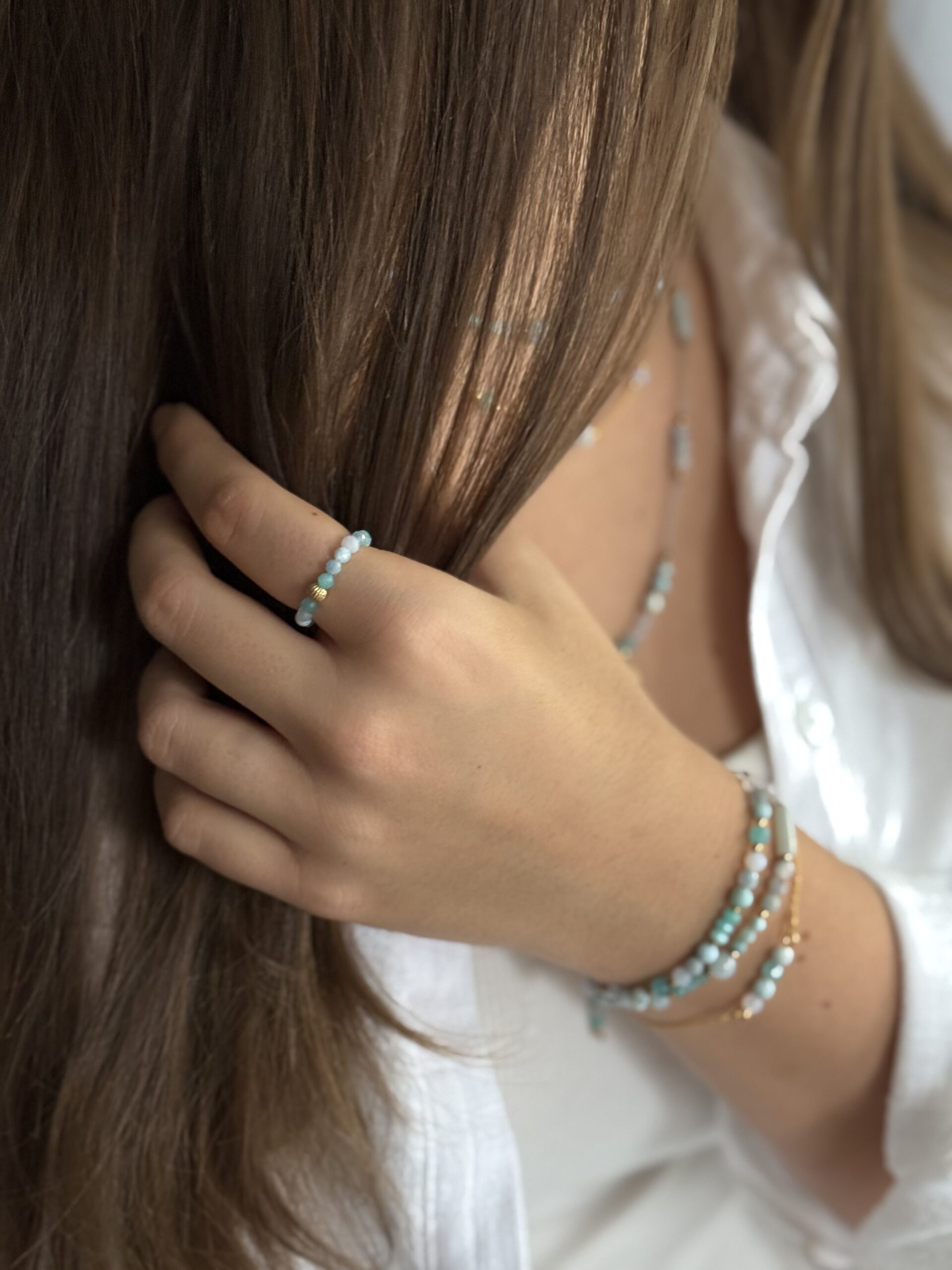 Pierścionek na gumce żywioł WODY - obrazek 2