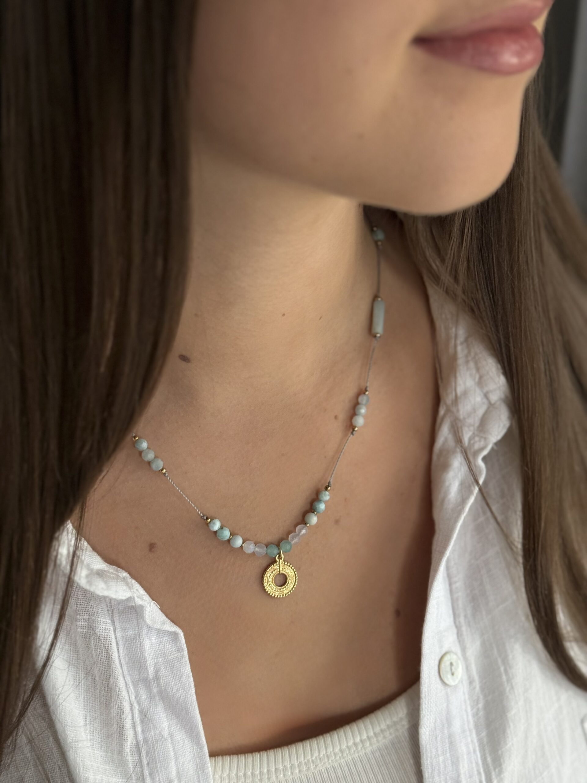 Naszyjnik na nici żywioł WODY