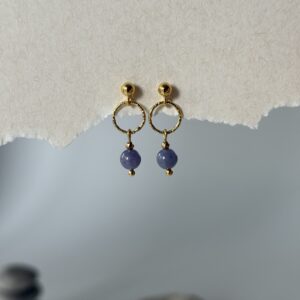 Kolczyki tanzanit żywioł POWIETRZA