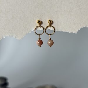 Kolczyki kamień słoneczny żywioł OGNIA