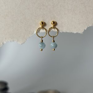 Kolczyki akwamaryn żywioł WODY