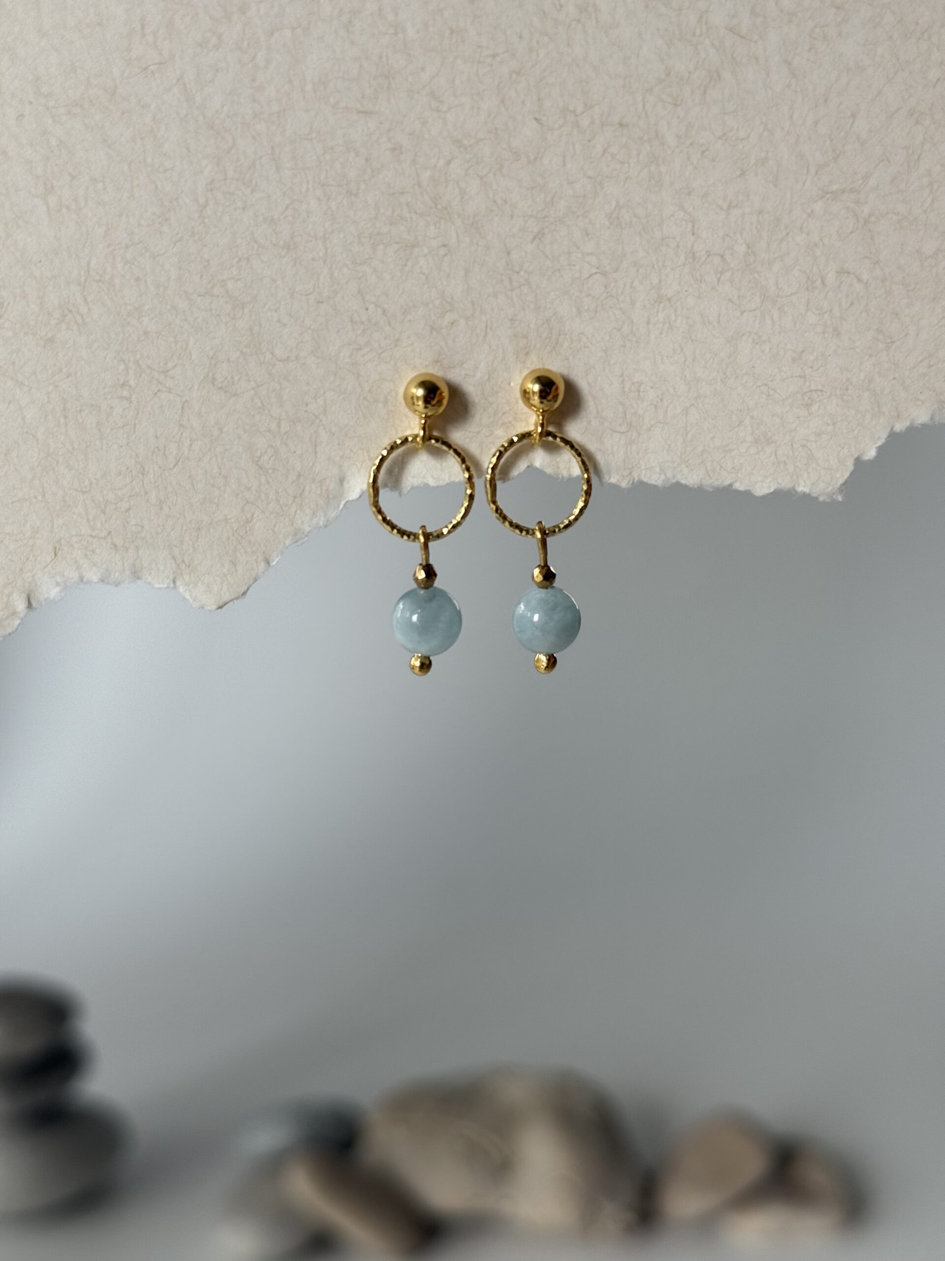 Kolczyki akwamaryn żywioł WODY