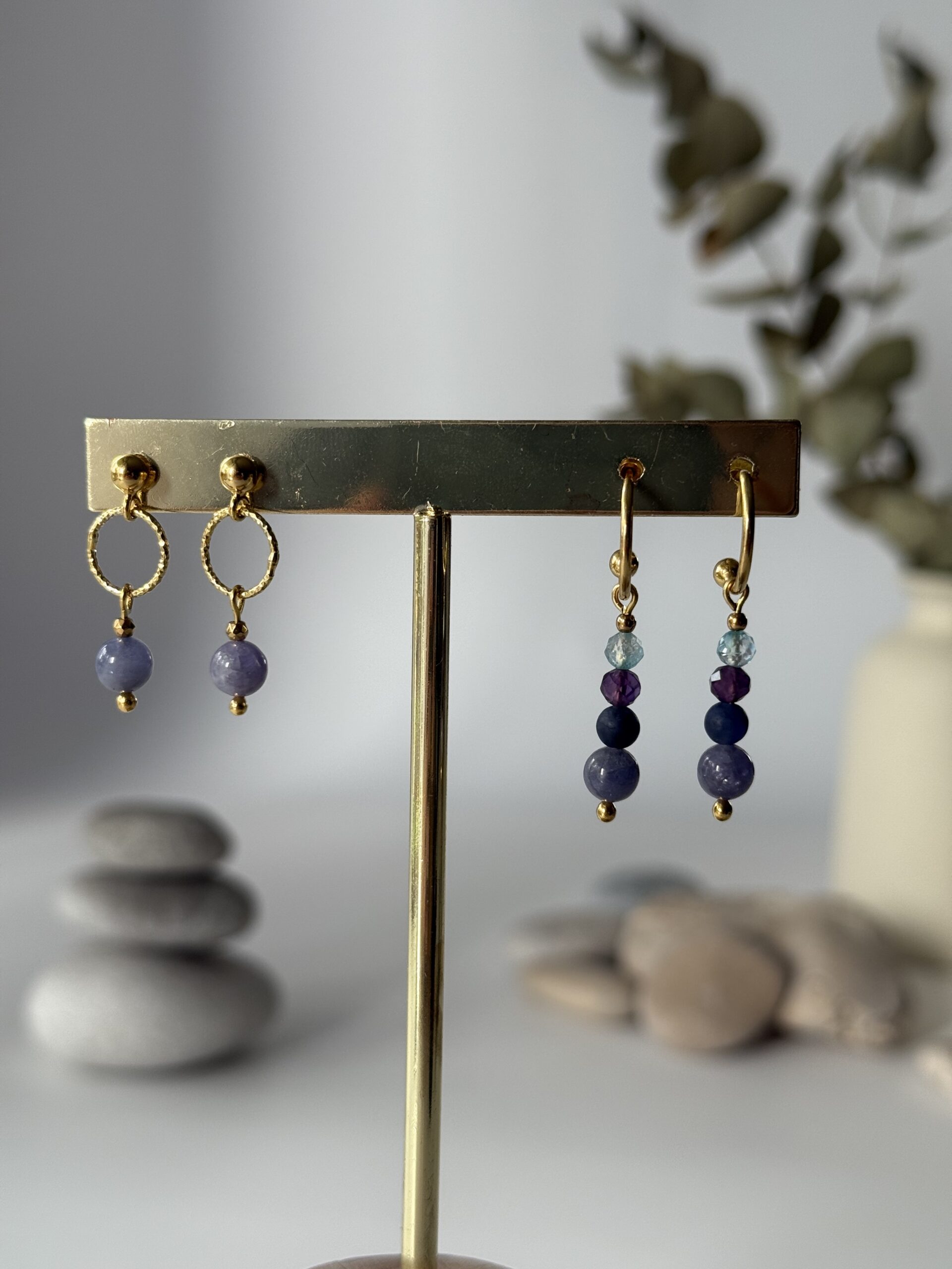 Kolczyki tanzanit żywioł POWIETRZA - obrazek 2