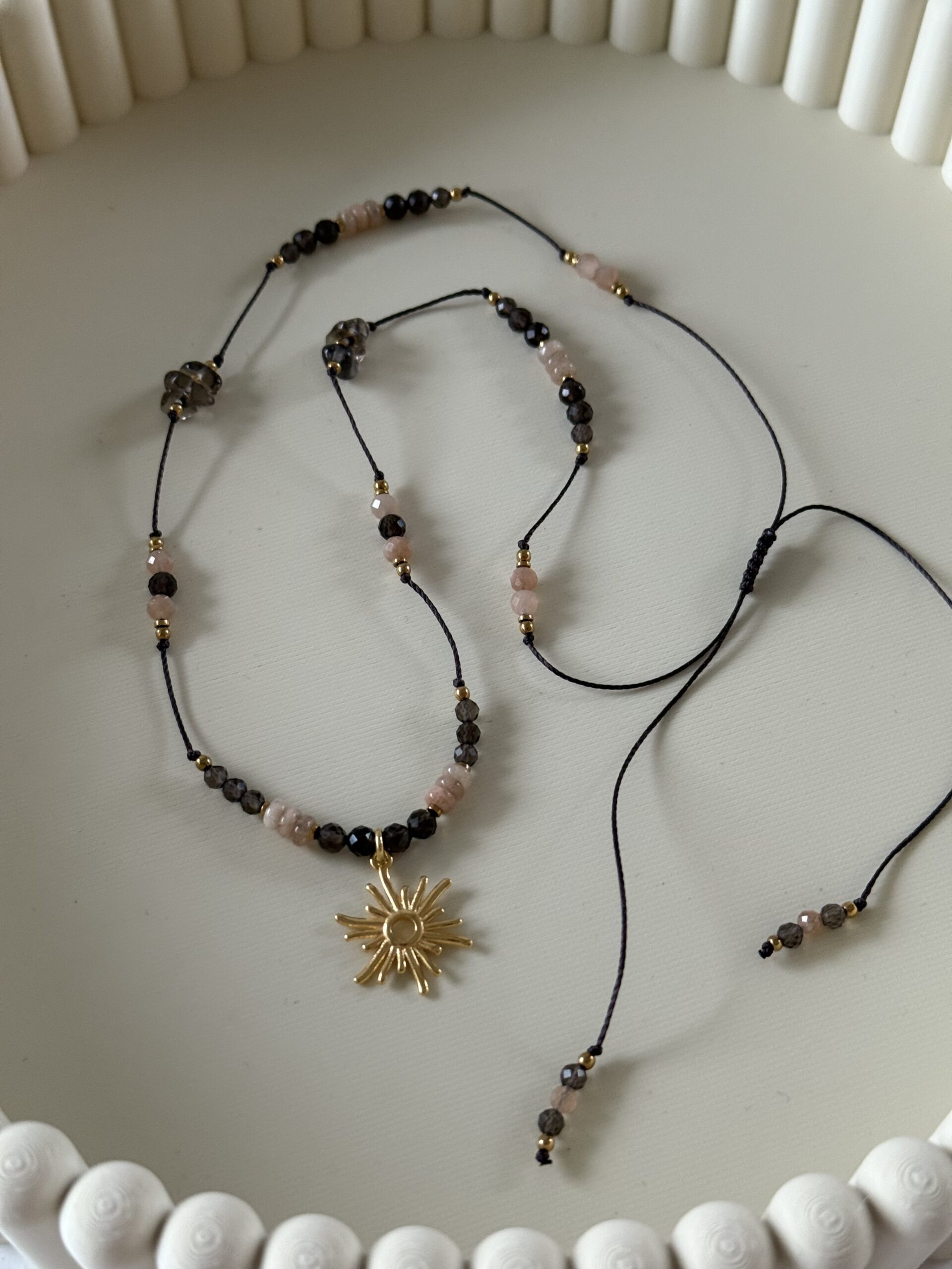 Naszyjnik na nici POMARAŃCZOWA KREATYWNOŚĆ - obrazek 2