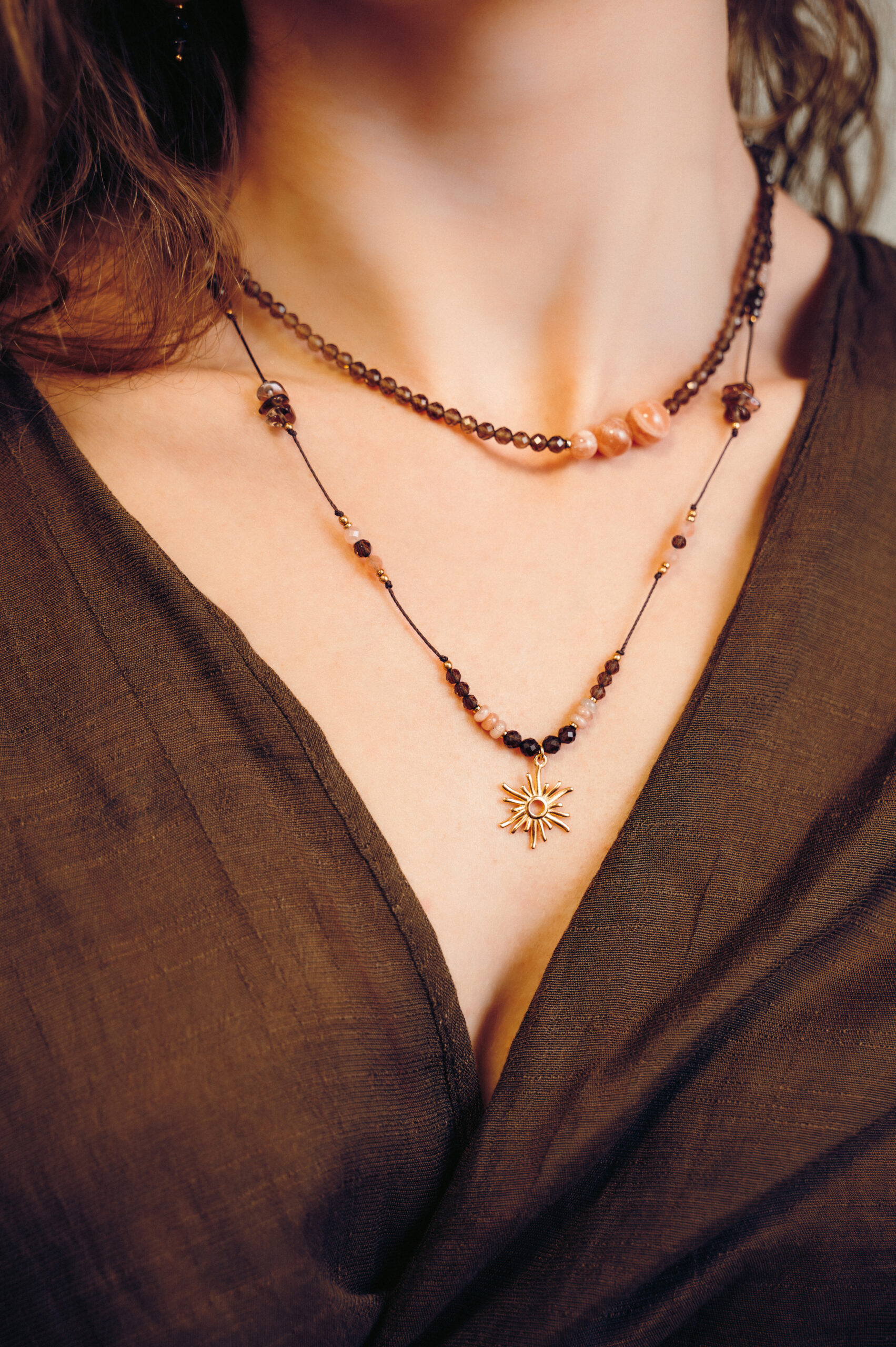 Naszyjnik choker POMARAŃCZOWA KREATYWNOŚĆ wersja 2 - obrazek 6