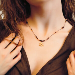 Naszyjnik na nici POMARAŃCZOWA KREATYWNOŚĆ