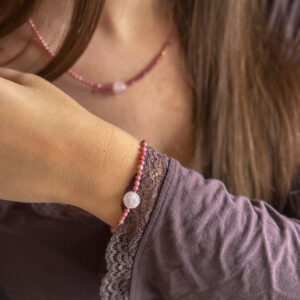 Bransoletka z klasycznym zapięciem RÓŻOWA WIĘŹ