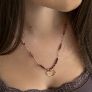 Naszyjnik na nici RÓŻOWA WIĘŹ No.02