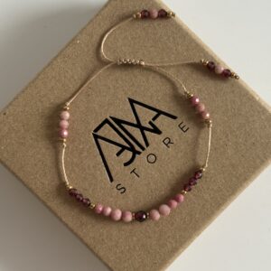 Bransoletka na nici RÓŻOWA WIĘŹ No.02