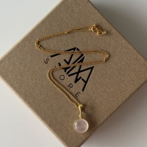 Naszyjnik łańcuszek RÓŻOWA WIĘŹ